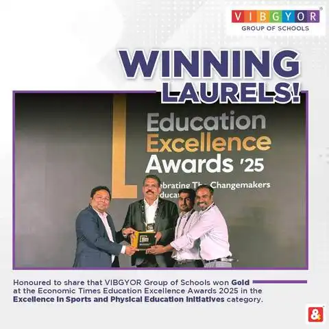 Honoured to share VIBGYOR Group of Schools won Gold at the Economic Times Education Excellence Awards 2025.