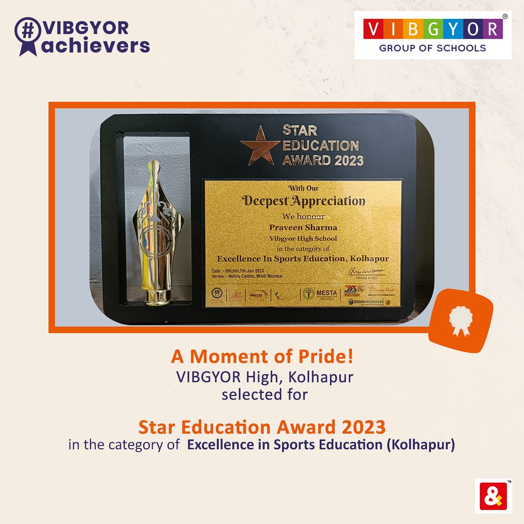 Star Education Award 2023 to VIBGYOR High, Kolhapur