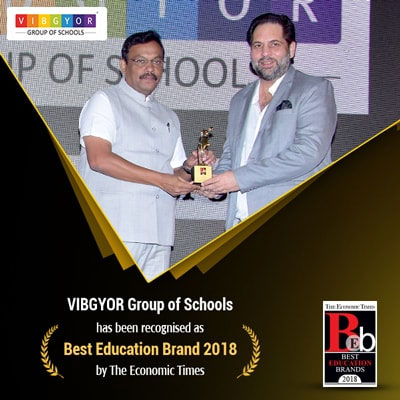 VIBGYOR Group of Schools has been recognised as Best Education Brand 2018